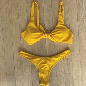 bright yellow bikini only worn once